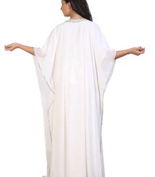 cream georgette embroidered zari work islamic kaftans