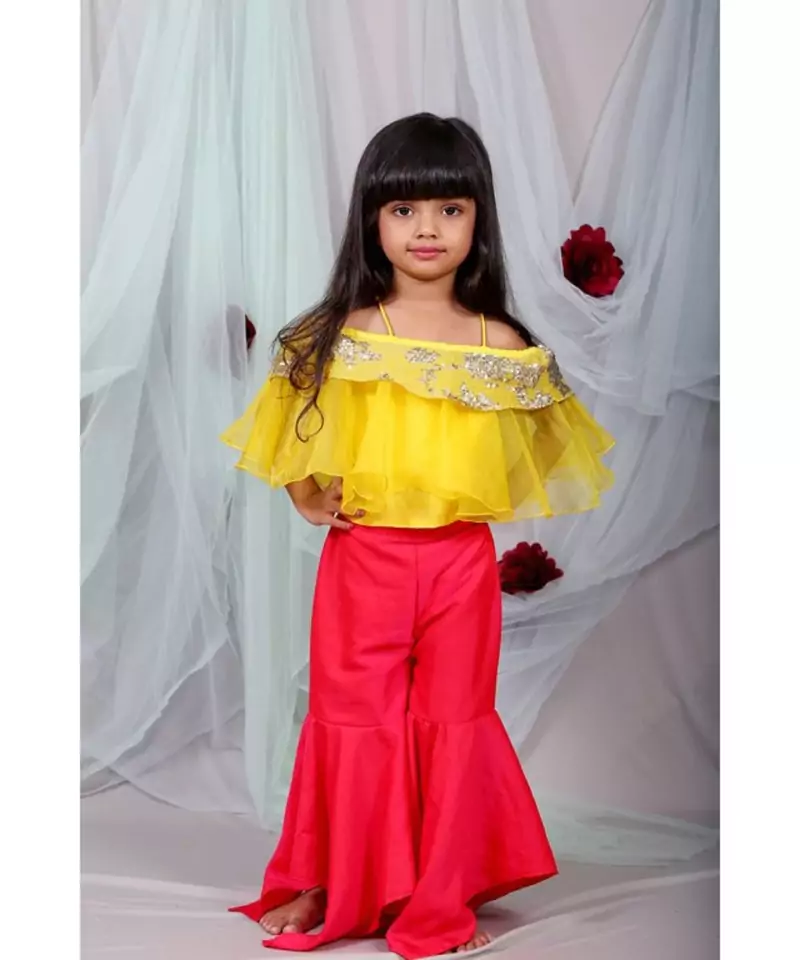 Frilly Top with Stylish Palazzo