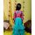 Silk embroidered crop top with sharara