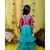 Silk embroidered crop top with sharara