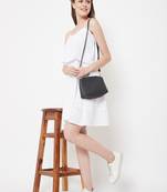 White plain cotton short-dresses