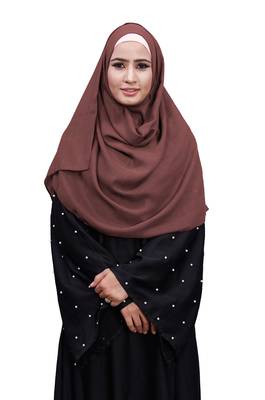 Justkartit Peach Color Linen Cotton Scarf Hijab For Women 4