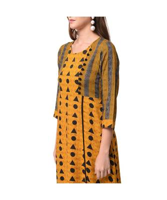 Mustard Printed Kurta with Coordinate Palazzo Set 5