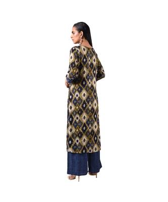 Blue Printed Kurti and Coordinated Plazzo Set 4