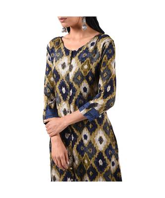 Blue Printed Kurti and Coordinated Plazzo Set 5