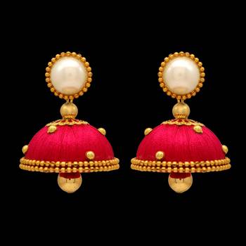 Pink jhumkas 1