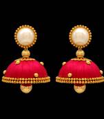 Pink jhumkas