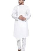 Designer White Linen Kurta Pajama