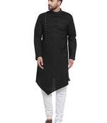 Designer Black Linen Kurta Pajama