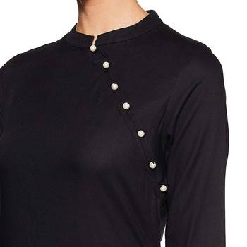 Black plain rayon ethnic-kurtis 4