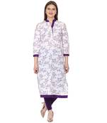 Purple printed Cotton kurti
