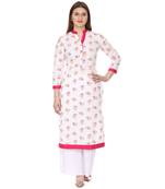 White printed Cotton kurti