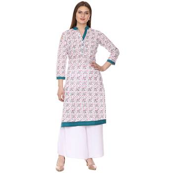 multicolor printed Cotton kurti 1