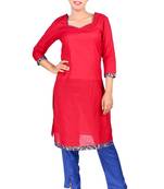 Maroon plain Cotton kurti