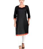 Black plain Cotton kurti