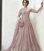 Baby Pink Net Anarkali Suit