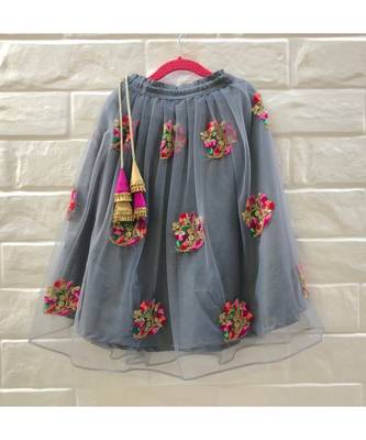 Grey Emroidered Lehenga Set 2