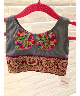 Grey Emroidered Lehenga Set 3