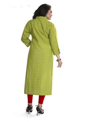 Green Printed Cotton Kurtis 2