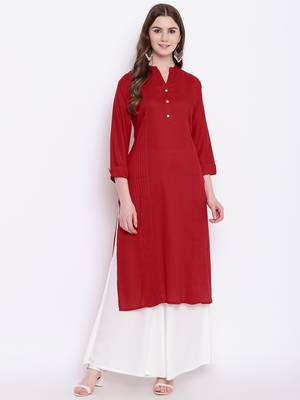 red printed viscose ethnic-kurtis 1
