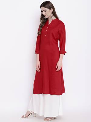red printed viscose ethnic-kurtis 2