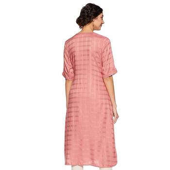 Red plain rayon ethnic-kurtis 2