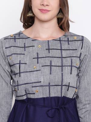 grey embroidered cotton ethnic-kurtis 5