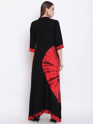 black embroidered viscose ethnic-kurtis 4
