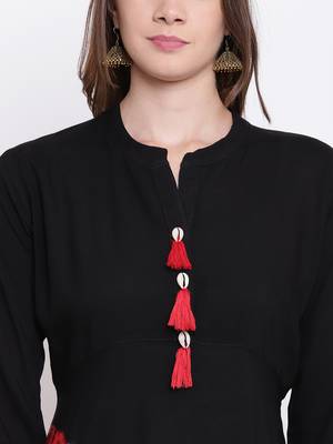 black embroidered viscose ethnic-kurtis 5