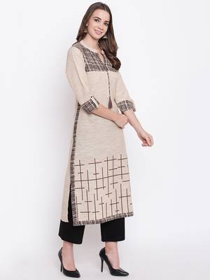 beige embroidered cotton ethnic-kurtis 3
