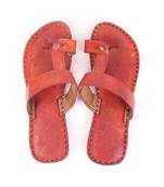 Solid Brown Flats In Leather