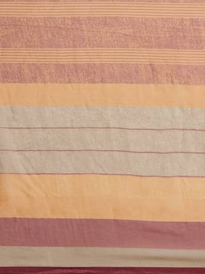 Orange printed georgette saree with blouse 3