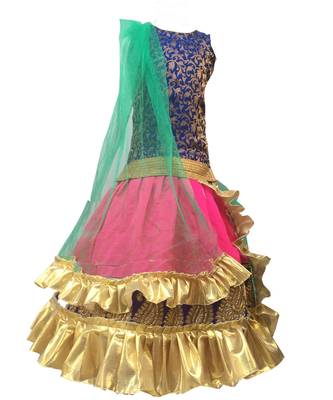 Aglare hot pink,blue iBaby gilrl Lehenga choli choli,without dupatta,fully stitched. separate sleeve 1