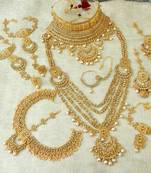 Lalso LCT Golden Stone Kundan Full Bridal Wedding Jewelry Set - LSDS08_LCT