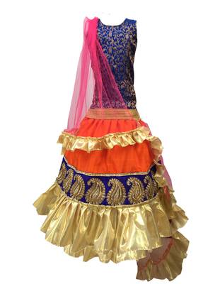 Blue  blouse ,printed Rani chaniya indowestern,designer Lehenha choli  without chunni 1