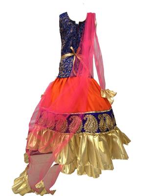 Blue  blouse ,printed Rani chaniya indowestern,designer Lehenha choli  without chunni 2