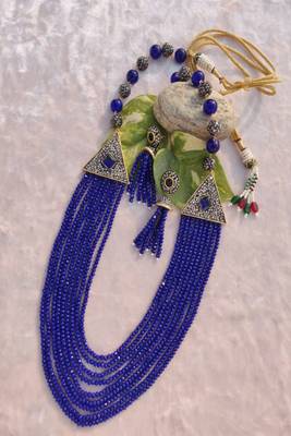 Blue crystal necklaces 1