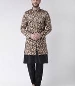 Multicolor Floral Print Polyester Indo Western Dresses