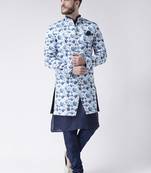 Multicolor Floral Print Polyester Indo Western Dresses