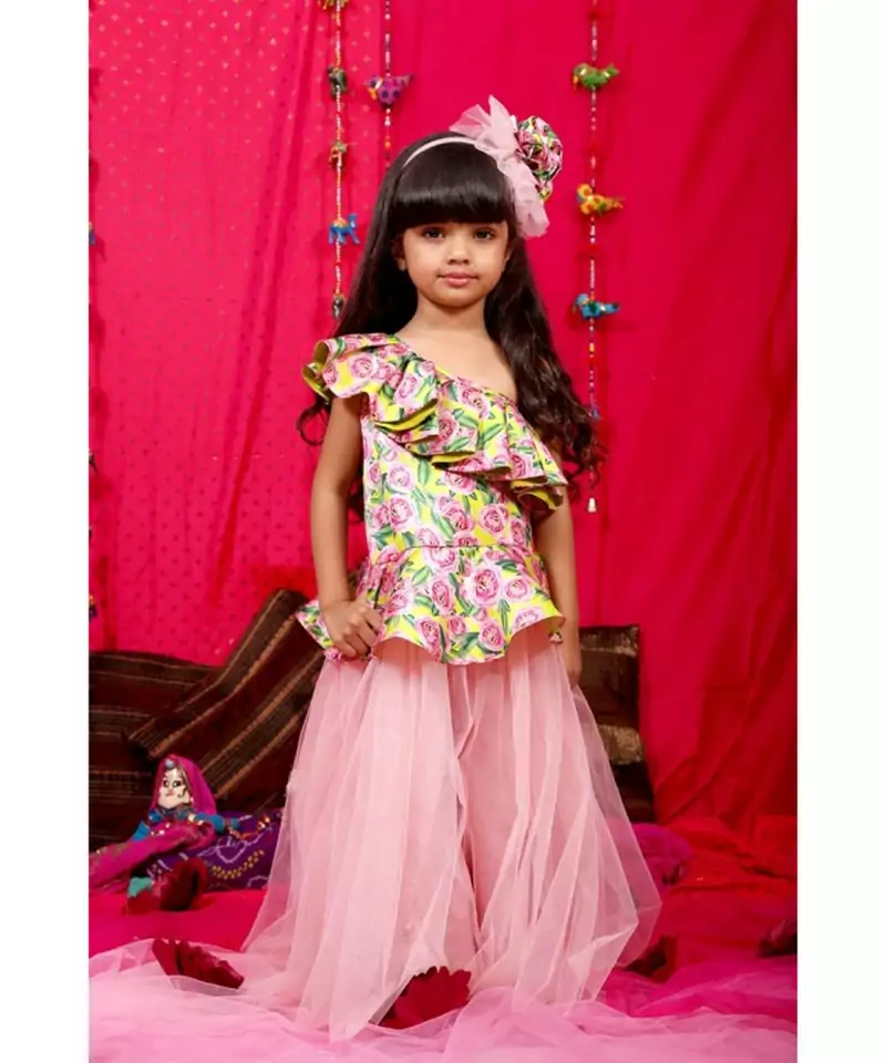 Multicolor Frill pattern skirt