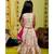 Beige Crop top with Frill Lahenga