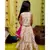 Beige Crop top with Frill Lahenga
