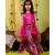 Pink Crop top with Frill Lahenga
