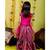 Pink Crop top with Frill Lahenga