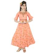 Pink Embroidered And Printed Party Gown