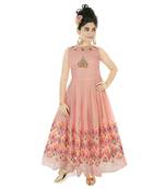 Pink Embroidered And Handwork Gown
