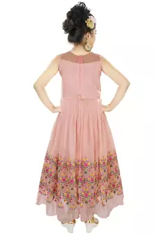 Pink Embroidered And Handwork Gown