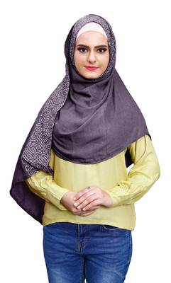 Justkartit Women Purple Color Cotton Scarf Hijab Dupatta 1