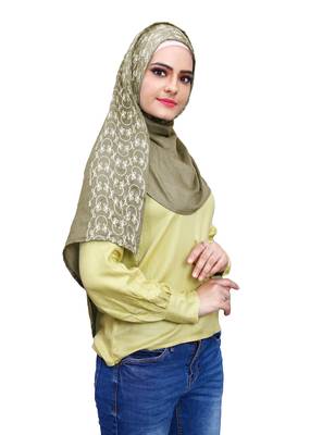Justkartit Casual Wear Embroidery Soft Cotton Scarf Hijab For Women 1