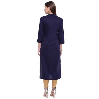 Blue printed rayon kurtas-and-kurtis 3